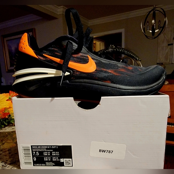 NIB Nike Air Zoom GT Cut 2 Black Phantom Orange Size 7.5 DJ6015-004 Zoom Strobel - Picture 4 of 16
